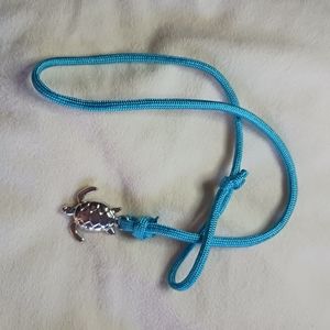 Silver Sea Turtle Bracelet on Teal Cord | New